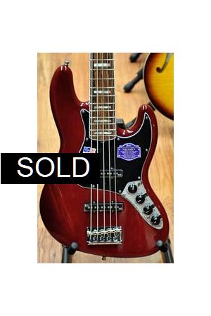 Fender American Deluxe Jazz Bass V Wine Red Fender American Deluxe Jazz Bass V Wine Red